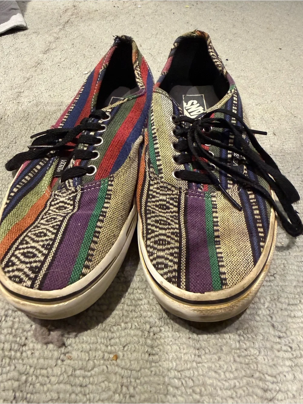 Vans Authentic Low-Top Sneakers in Multicolor Stripe